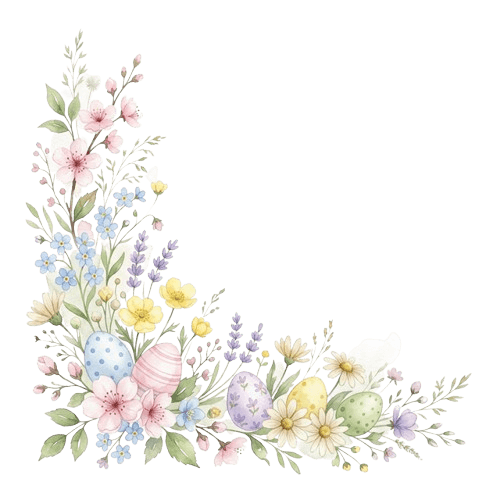 Easter floral bottom left