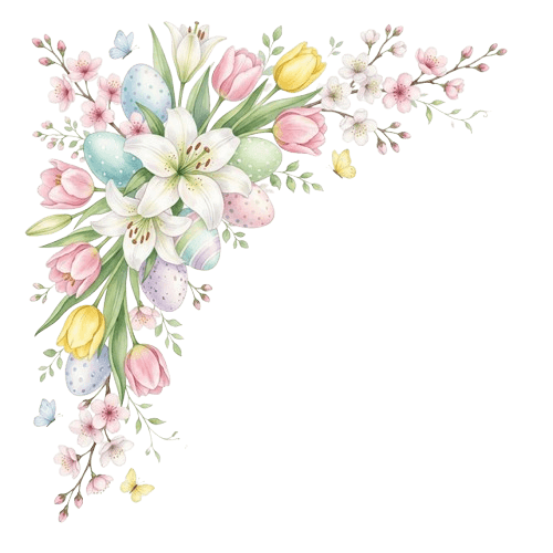 Easter floral top left