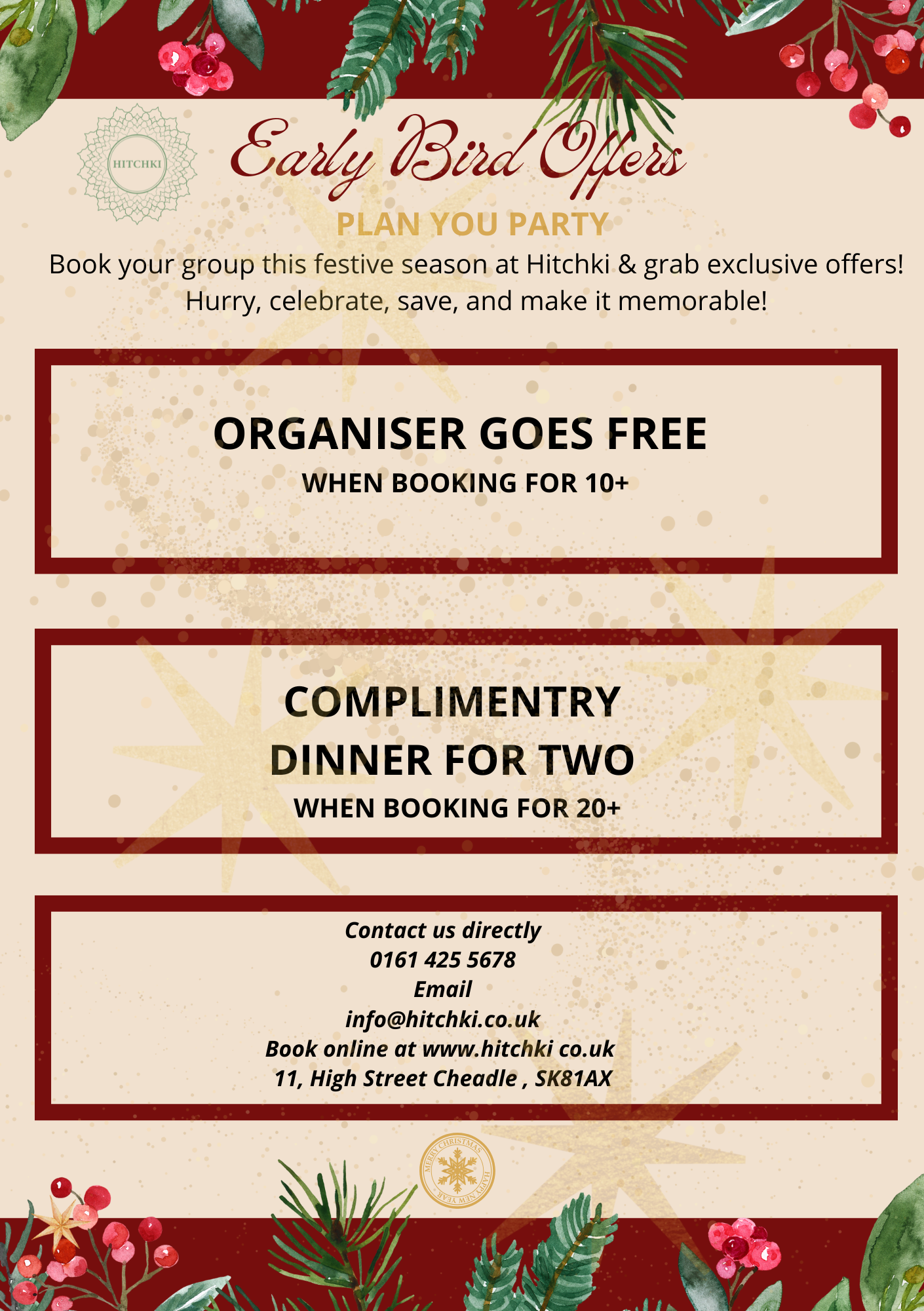 Early Bird Offers
